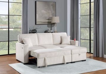 Sectional sleeper with storage