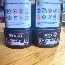 Ridgid 12V 2.5 Ah Batteries