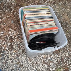 Tote Of Vinyl Records,