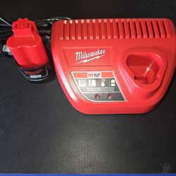 Milwaukee M12 3.0 battery and charger