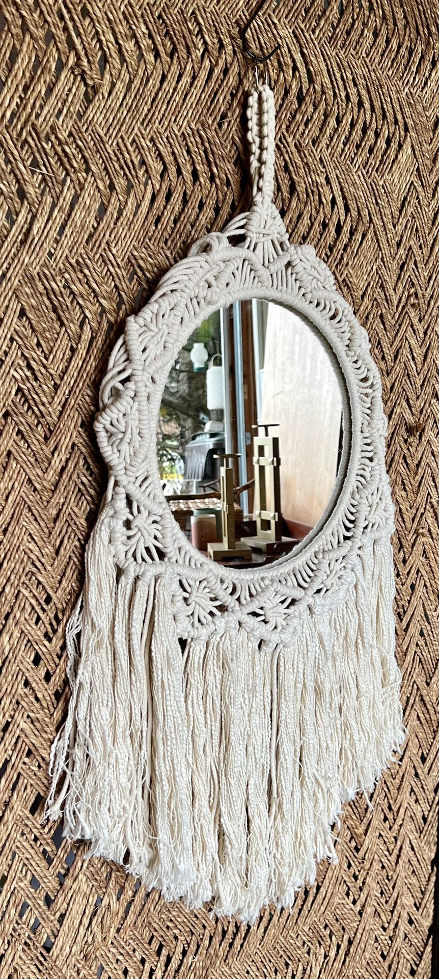 Large Macrame Mirror Wall Hanging