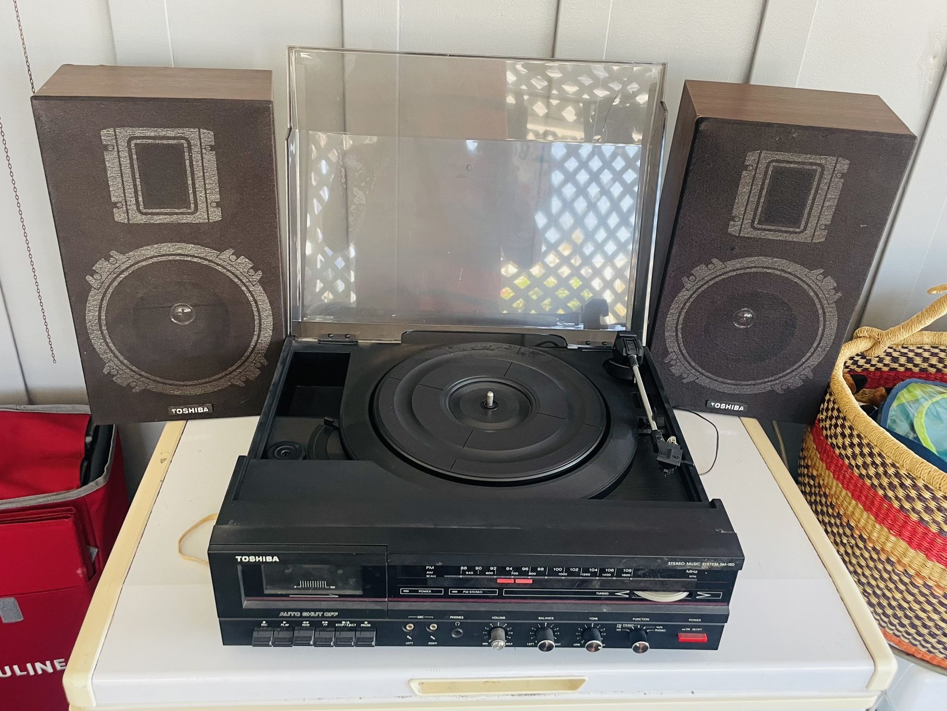 Rare Toshiba Turntable Radio Cassette Music System