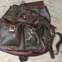ZHHZ(Argentina) Full Grain Leather Draw String Backpack