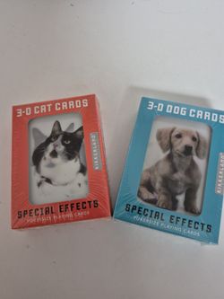 Playing Cards: 3-D....Cats And Dogs 