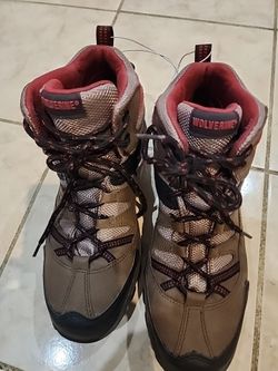 Wolverine Bennett W04116 Mens 9.5EW Steel Toe Waterproof Hiking Work Boots Brown