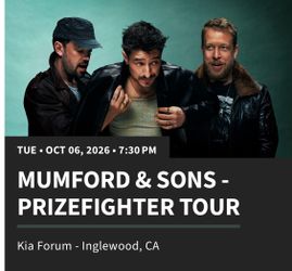 Mumford and Sons 10/6 in LA