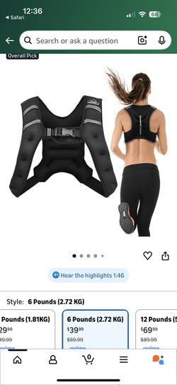 Women’s Weighted Vest 6lbs