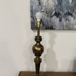 Tall Vintage Stifel Solid Brass Fluted Table Lamp (37” Tall)