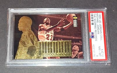 🔥Michael Jordan Card Chicago Bulls 1995 Upper Deck The Scoring Record PSA 8🔥