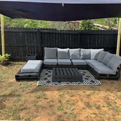 U Shaped Outdoor Sectional Lounge Couch 