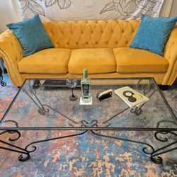 Iron And Glass Table