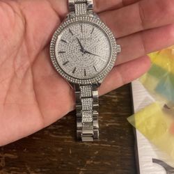 MK Silver Bling Watch