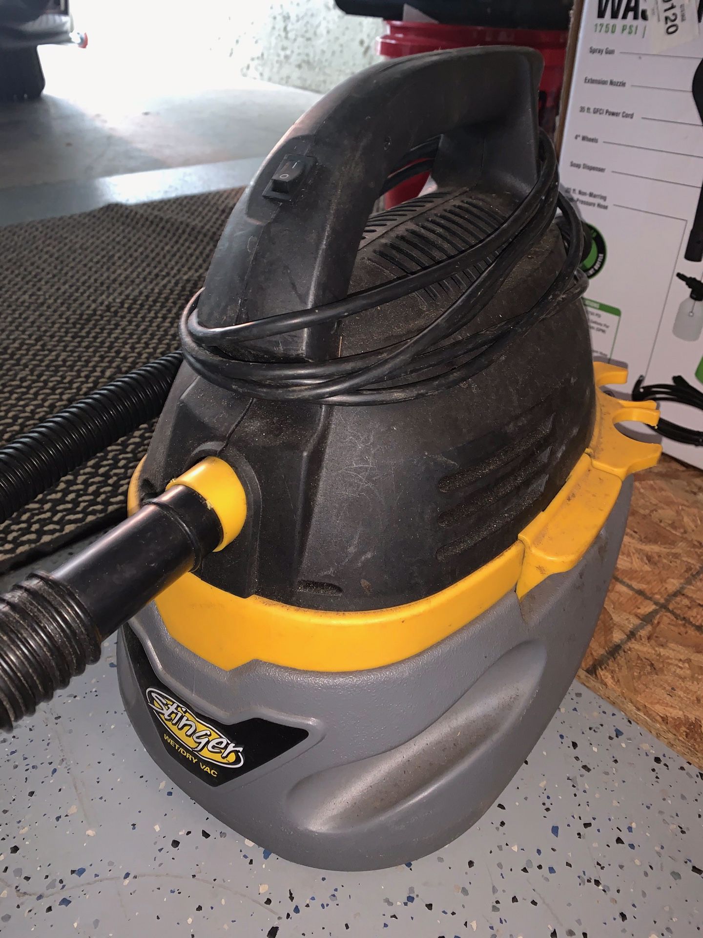 Used small vacuum with hoses and accessories works fine
