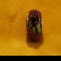 NEW Authentic Pandora Green Sea Charm Bead.  White with Blues and Green.  Hallmarked PANDORA ALE S925.  Sterling Silver.  Please check out my other Pa