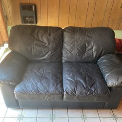 Free Black Leather Couch