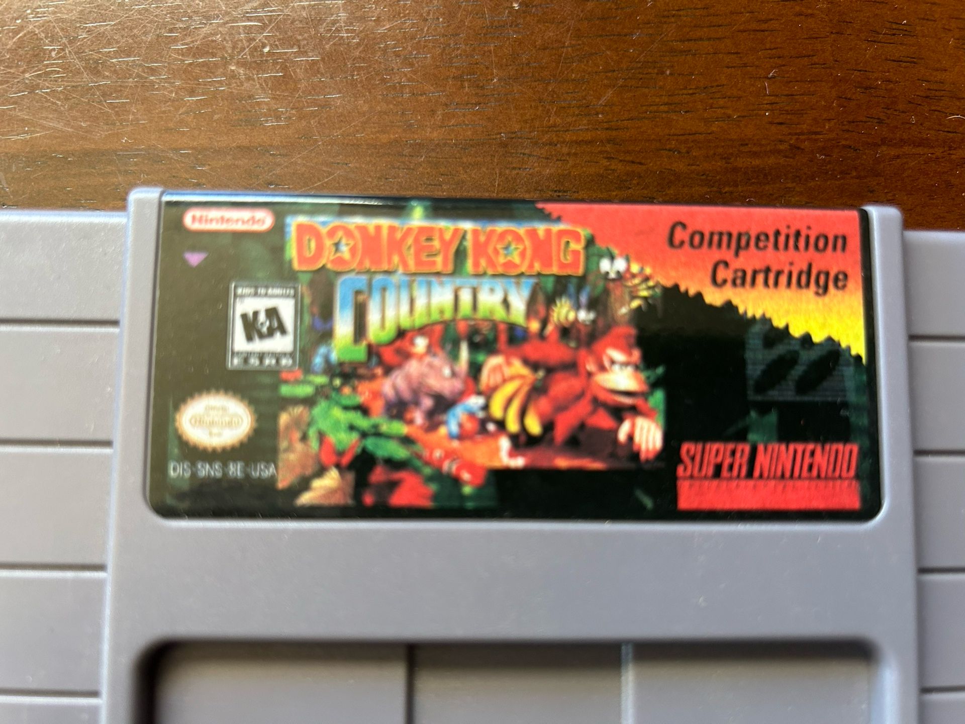 Super Nintendo Donkey Kong Country. Competition Cartridge