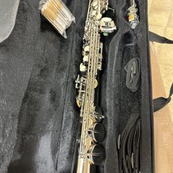 Nice Silver Soprano Saxophone with New Box of Reeds $400 Firm