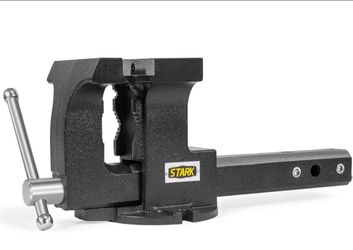 2-in-1 Tow Hitch Truck Vise 6" Bench Vise Fits Standard 2" Hitch Receiver Bench Mount Trailer Portable Work Vise Truck Trailer Receiver Portable Work
