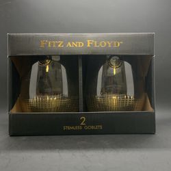 Fitz And Floyd Stemless Goblets