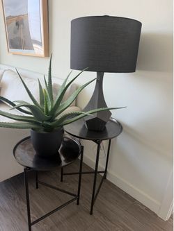 Coffee tables + Lamp