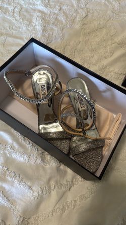 Badgley Mischka Crystal Embellished Heeled Sandals SIZE 5