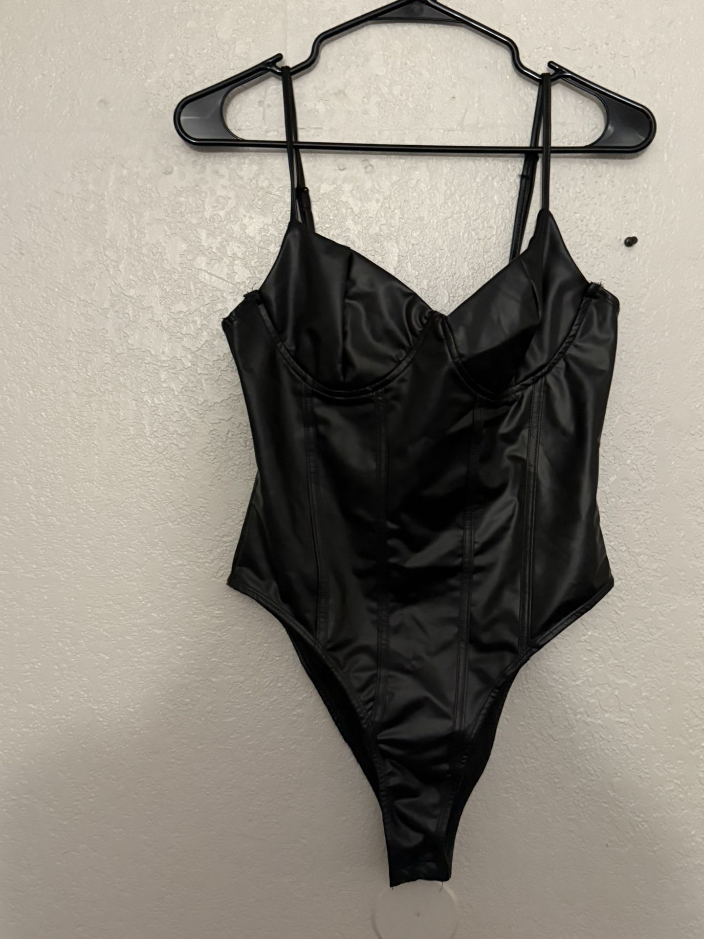 Black Leather Bodysuit