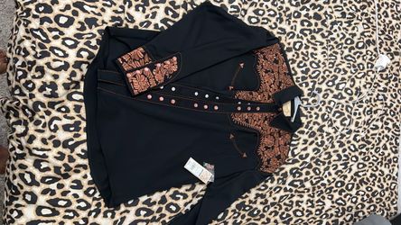 Black Western “Scully” Shirt with Embroidered Detail