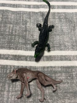 Alligator and Werewolf Animal Figures Set
