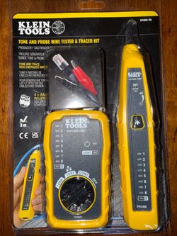 The Klein Tools VDV500-705 Tone & Probe Test and Trace Kit is an analog wire tracer and toner designed for identifying, tracking, and mapping non-ener