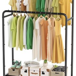 Simple Trending Clothes Rack with Double Wheels for Hanging Clothes, Black Brand New still in the box D556