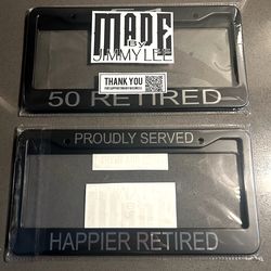 Laser Engraved Aluminum License Frames