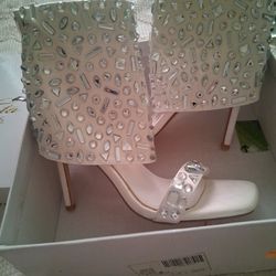 JLo Crystal Noir Stilettos Size 6