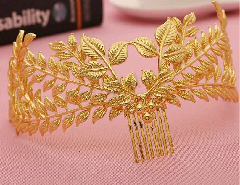 Gold leaf tiara