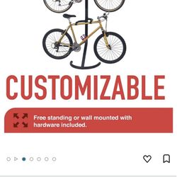 Stand-up Bicycle Rack - Holds 2 Bikes