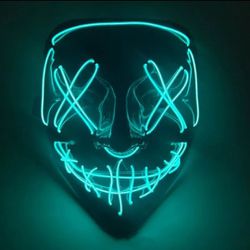 The PURGE  Scary Blue Neon Light Up Mask