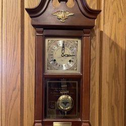 AMERICAN EAGLE CLOCK LIMITED EDITION 200TH ANNIVERSARY PENDULUM WALL CLOCK 