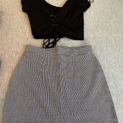 Crop Top & Mini Skirt Combo 