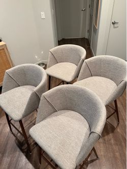 Gray Barstool Set (4 chairs)