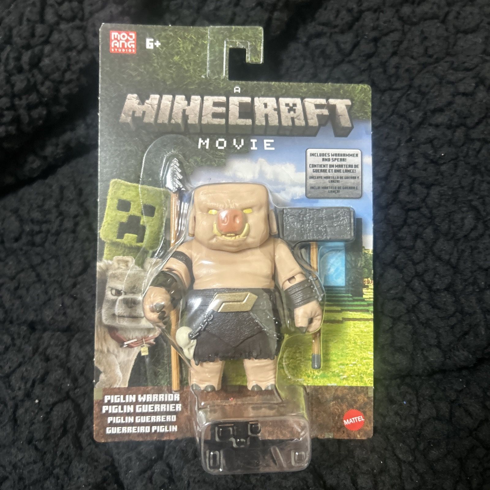 A Minecraft Movie Piglin Warrior Warhammer & Spear 4" Figure Mattel Toy 2025 New