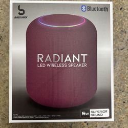 NWT Radiant LED wireless speaker 