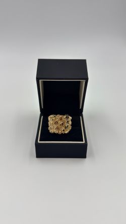 14KT YELLOW GOLD NUGGET DESIGN RING 7.0GR SIZE 8