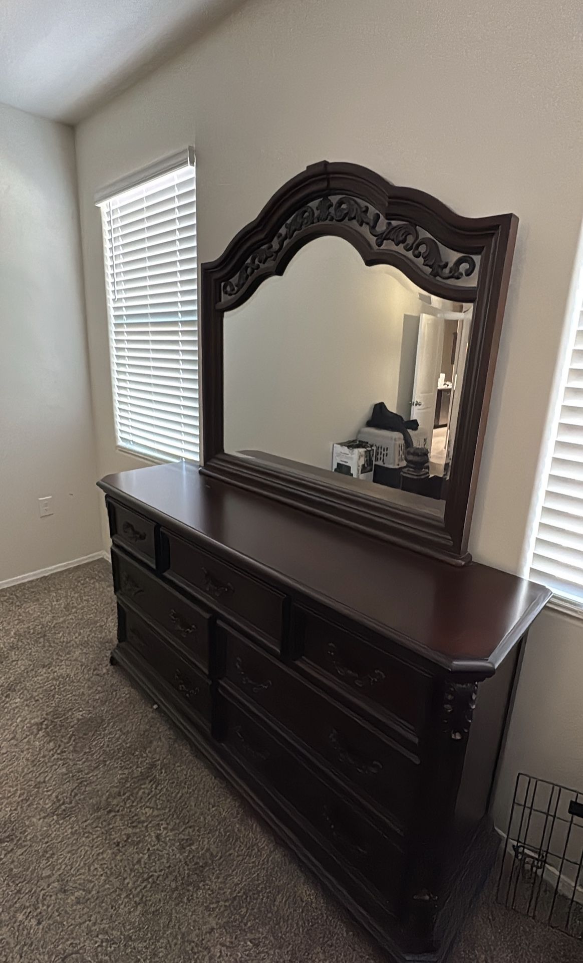Ashley Furniture Wooden Dresser with Mirror