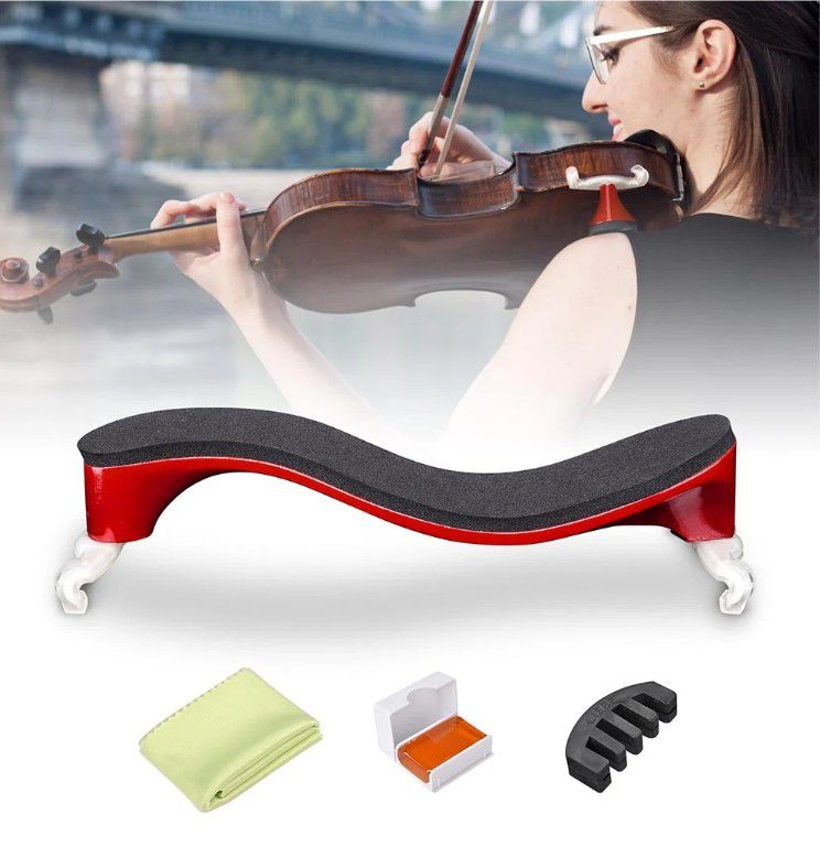 3/4-4/4 Violin Shoulder Rest with Adjustable Feet Maple Wood - Music Supplies - Spring Sale