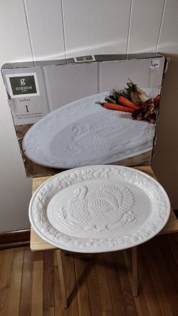 Gibson Turkey Durastone Oval Platter in Original Box!!