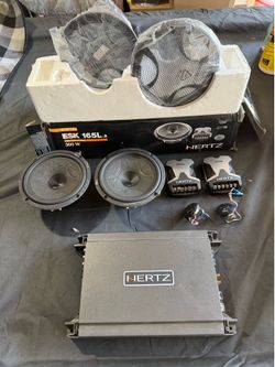 Hertz 2 way component and 4 channel amplifier