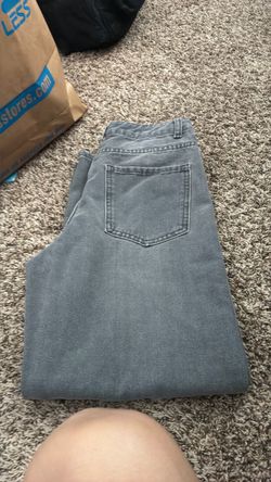 Gray Washed Denim Jeans
