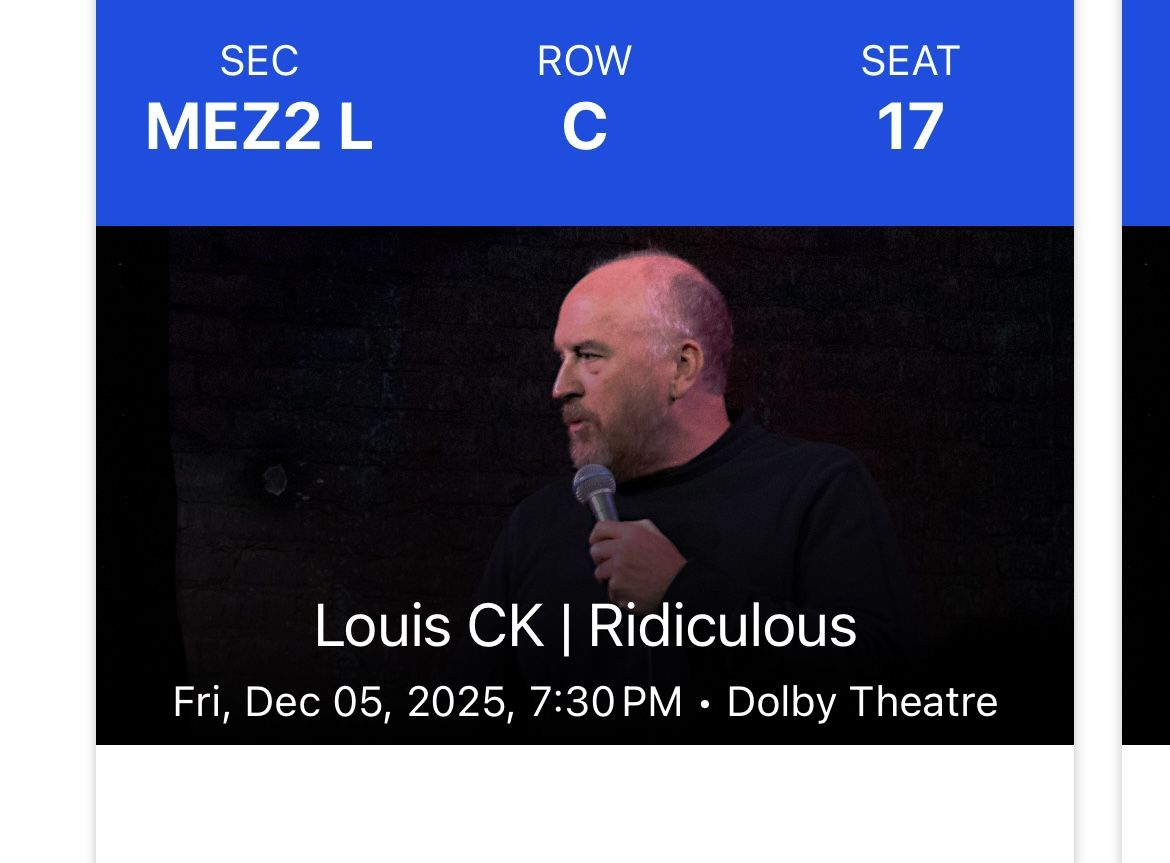 Louis CK Dolby Theater Friday 