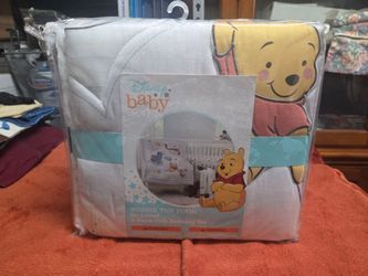 Disney Baby Winnie the Pooh "So Loved" 3-Piece Crib Bedding Set.