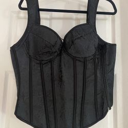 Costume / Corset / Black Corset / Victorian Corset / Halloween 