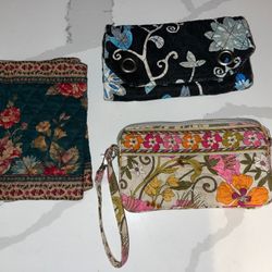 Vera Bradley Wallets And Book Cover 